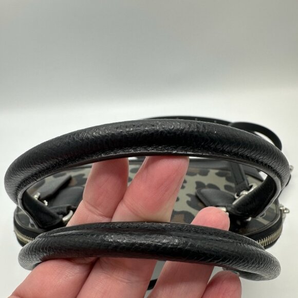 EUC Coach Mini Cora Domed Satchel Crossbody Ocelot Print & Coated Canvas #F36219 - Picture 9 of 13